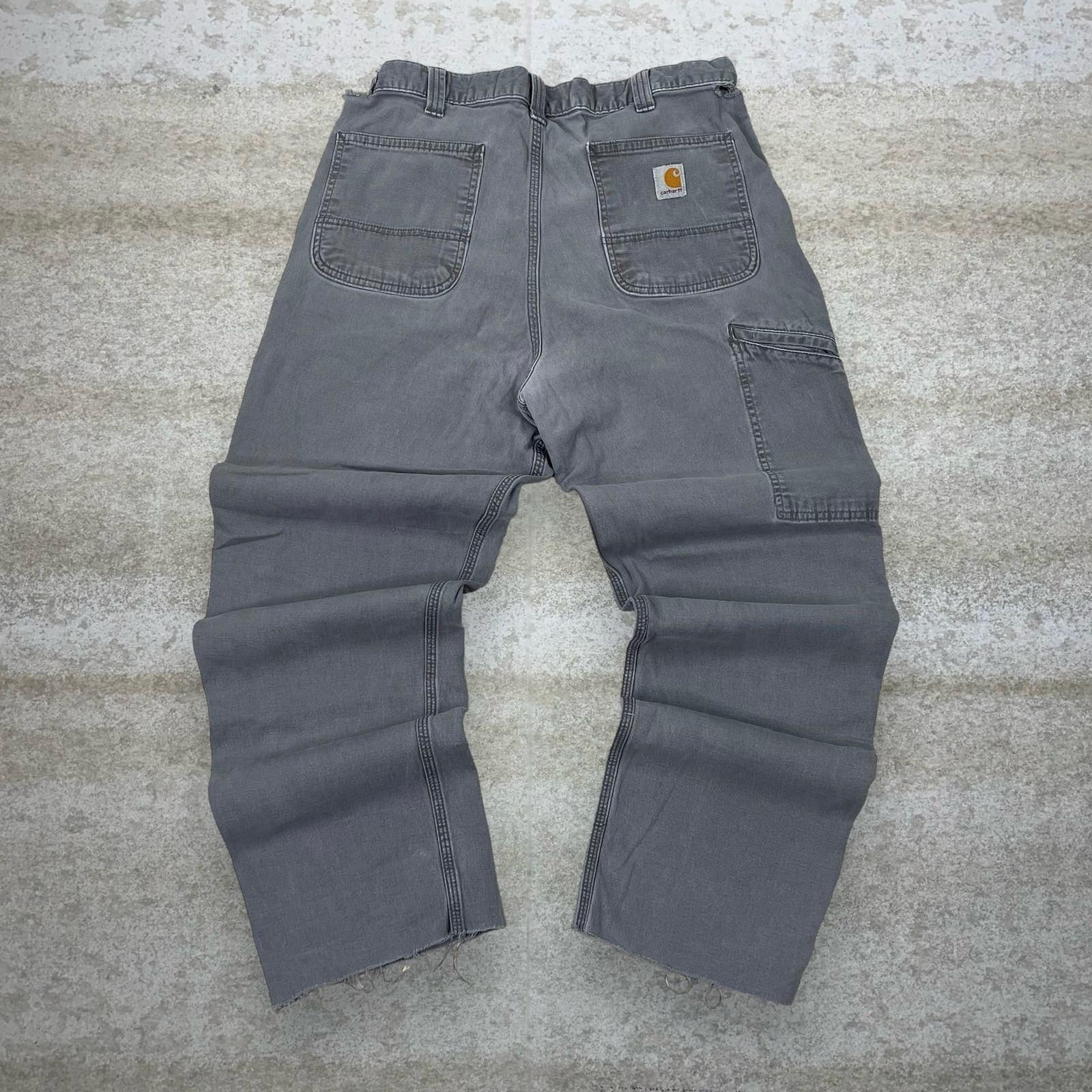 Vintage Carhartt Light Gray Dungaree Fit Double Knee