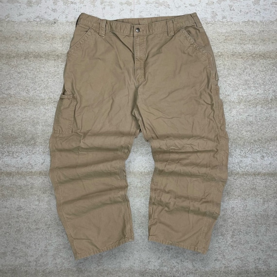 Vintage Carhartt Carpenter Pants 42x30 Camel Tan Canvas