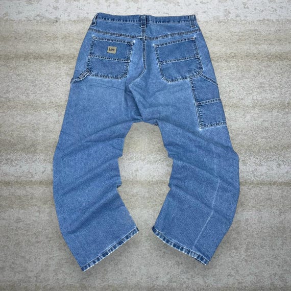 Buy Vintage Lee Carpenter Jeans 31x30 Baggy Wide Leg Fit Light 