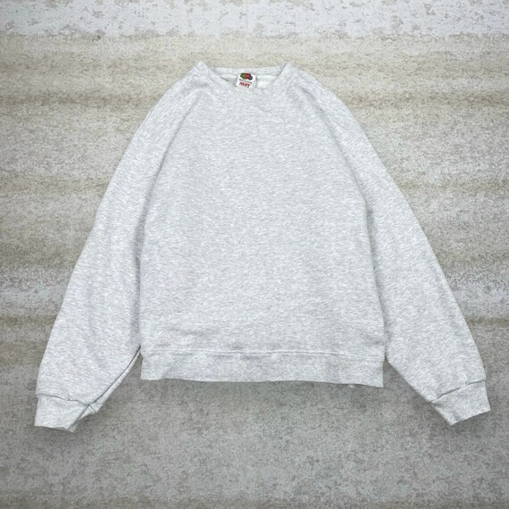 Vintage Fruit of the Loom Sweatshirt Light Grey Blank Heavy Cotton 90s Etsy