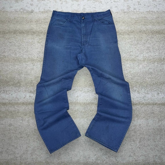 Vintage Navy Blue Dickies Jeans Relaxed Fit Red L… - image 2
