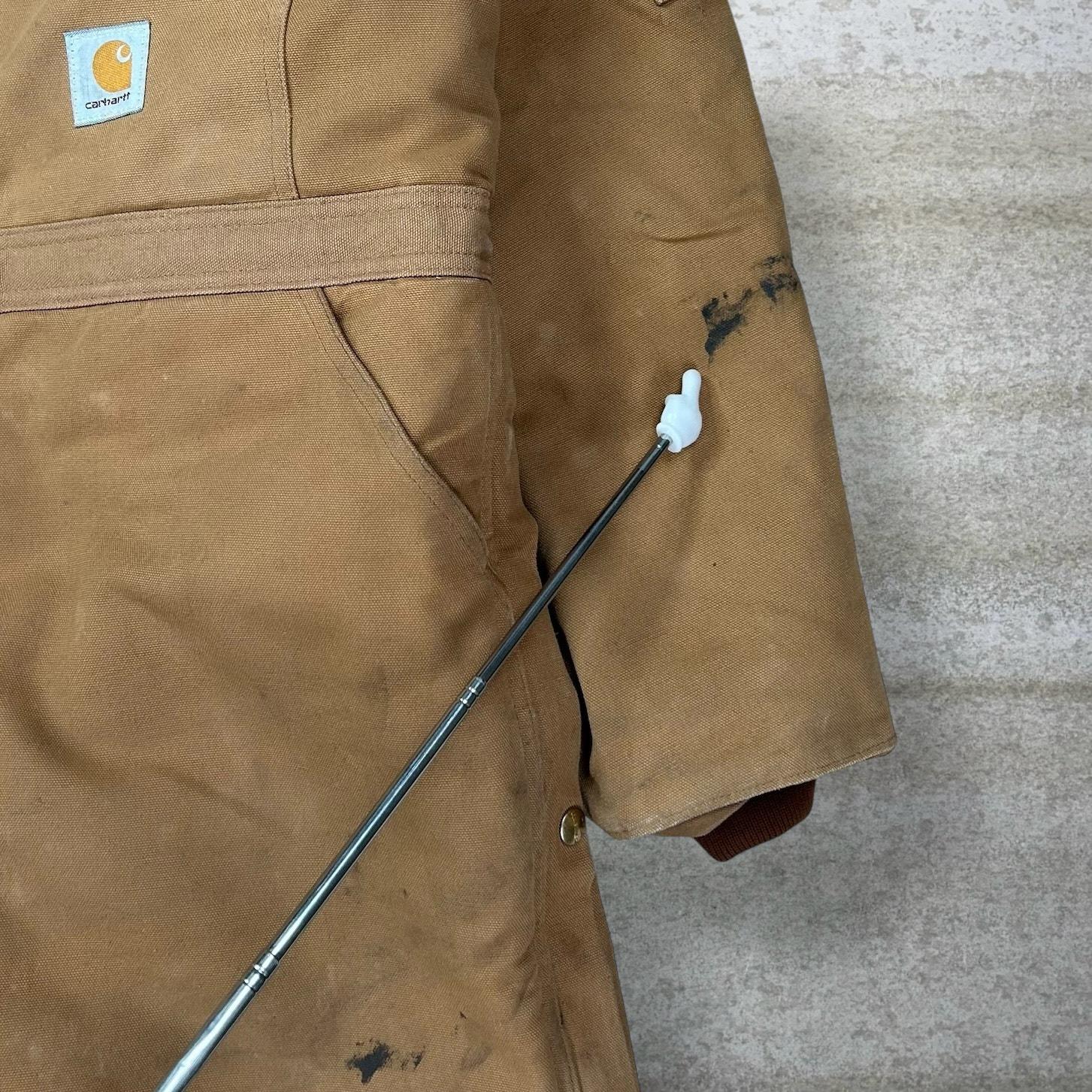 Vintage 90s Carhartt Coveralls Mens 2XL Baggy Tan Double Knees 