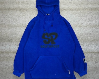 【希少】90s PoloRalphLauren ジップフーディー　y2k Y2K Vintage 90s South Pole Full Zip Blue Hoodie Sweatshirt Size XL