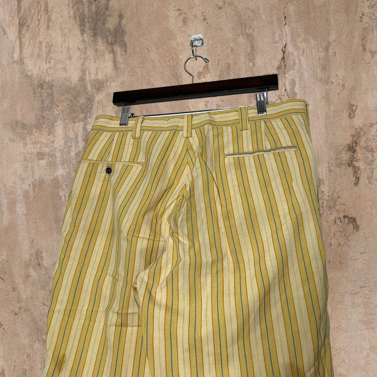 White and hotsell yellow striped pants