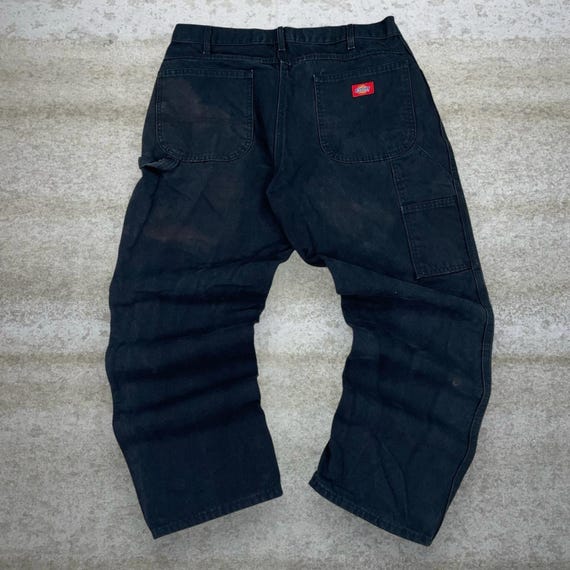 Vintage 90s Dickies Carpenter Pants 36x30 Baggy Wide Leg Black