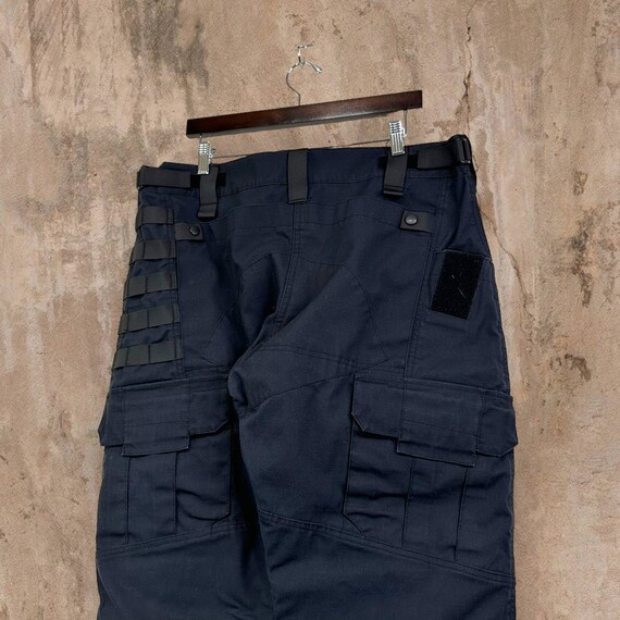 Vintage Tactical Pants Navy Blue Straight Fit Cargos … Gem