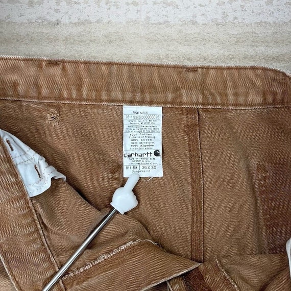 Vintage Carhartt Carpenter Pants Camel Tan Canvas… - image 4