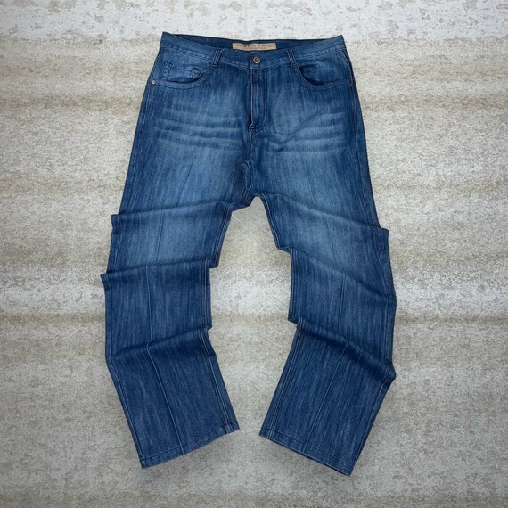 Vintage Skater Wide Leg Jeans 38x34 Koman Medium Wash Baggy