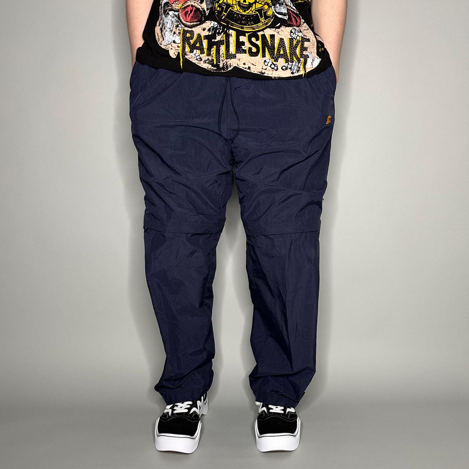 【新品】STARTER Warm Up Pants (navy) L Vintage Starter Track Pants S Navy Blue Polyester Ankle