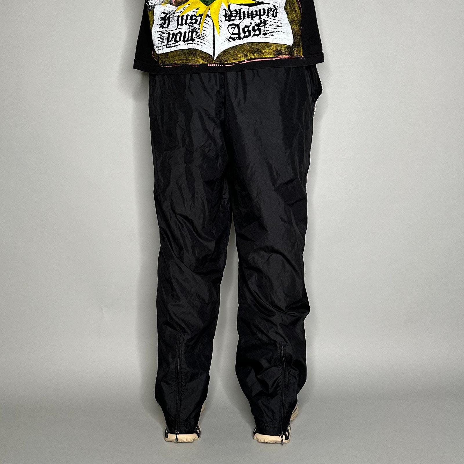 Vintage Y2K Nike Track Pants Womens XL Baggy Wide Leg Black 
