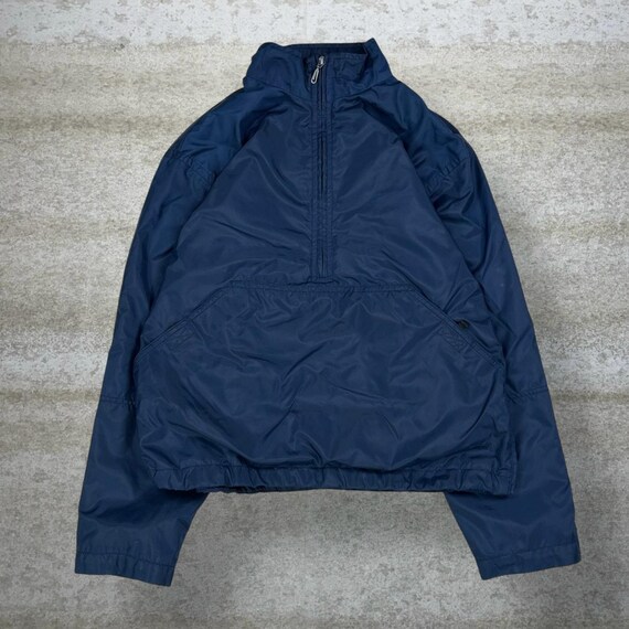 Vintage Y2K Nike Windbreaker Jacket Womens M Navy Blue Nylon Half