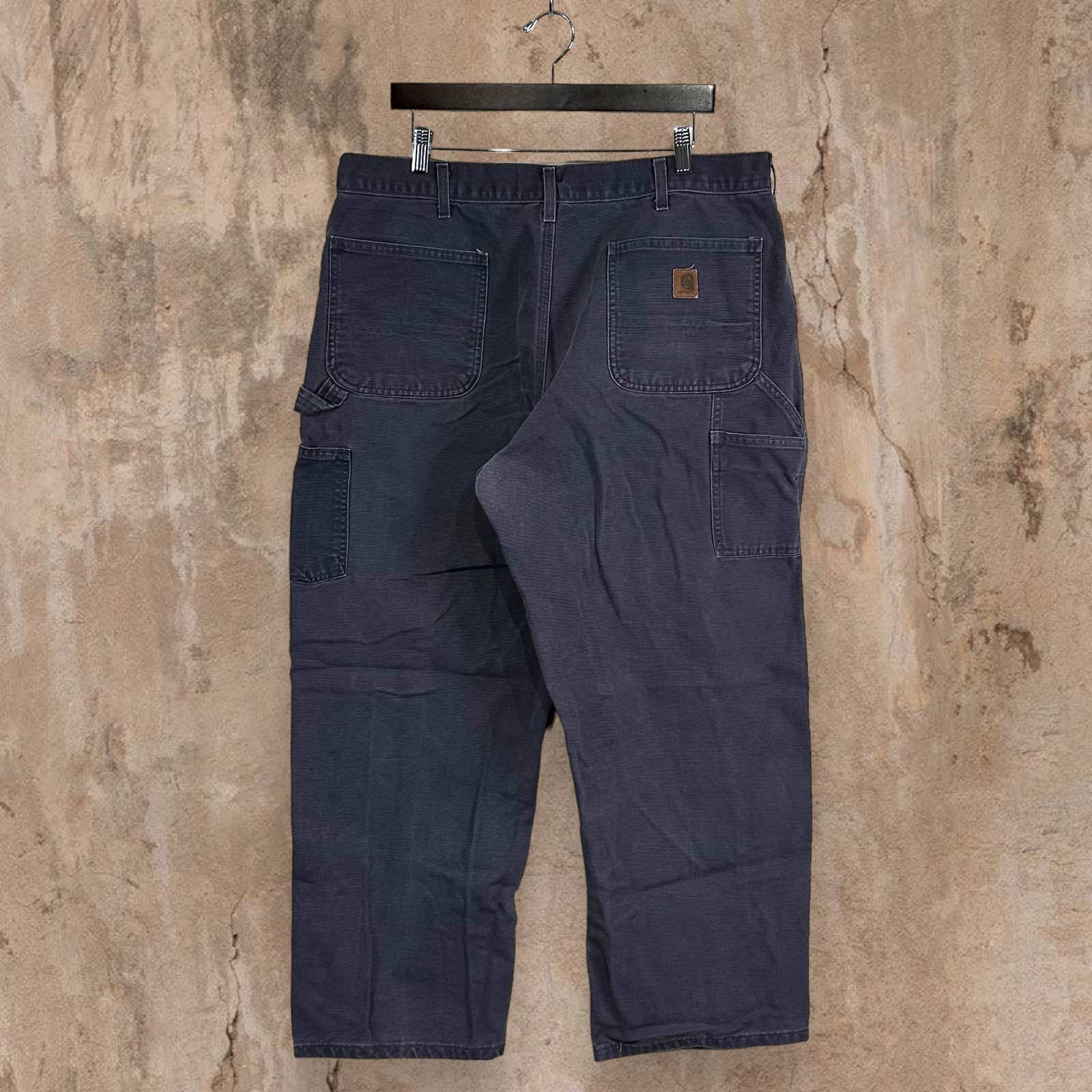 Vintage Carhartt Carpenter Pants Navy Blue Baggy Fit Dungarees