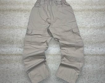 Vintage 90er Jahre Proper taktische Hose 32x30 Baggy Tan Cargos Militär Doppelkniehose