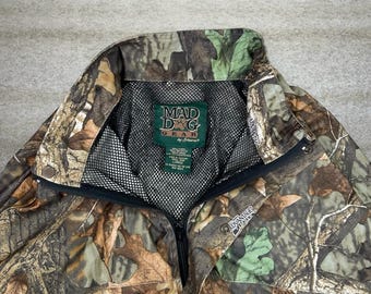ジャケット・アウター 50DUPPIES CAMOUFLAGE COTTON PAD JACKET Vintage Advantage Camo Jacket Mens XL Mesh Lined Full Zip