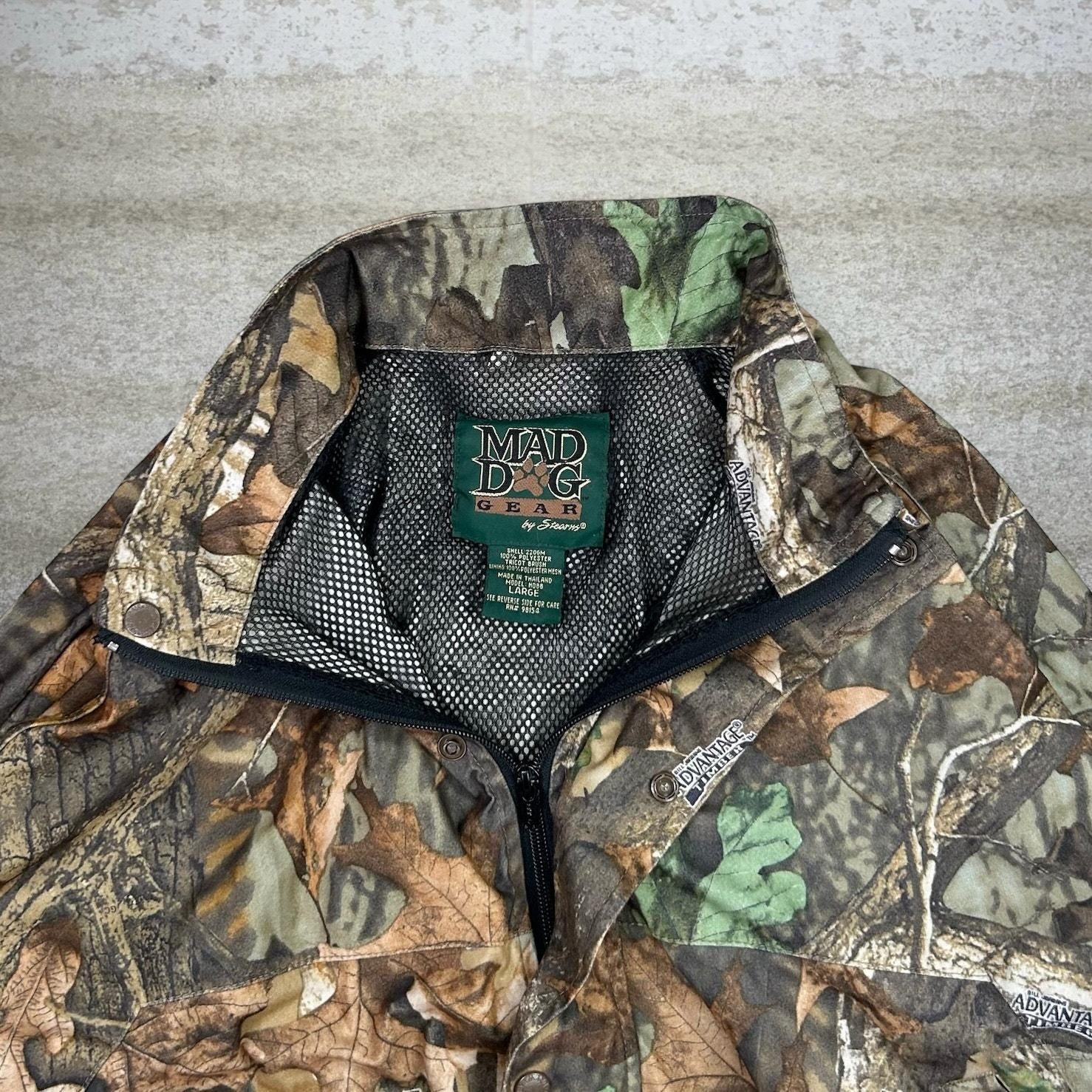 Vintage Advantage Camo Jacket Mens XL Mesh Lined Full Zip