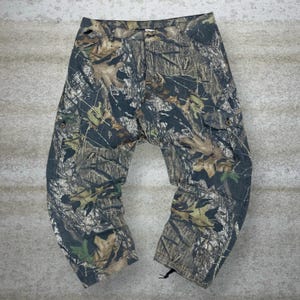 Vintage 90s Mossy Oak Tactical Pants 40x32 Baggy Wide Leg Hunting Camo Cargos image 2