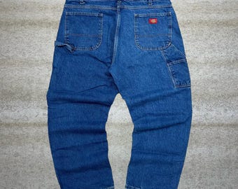 Vintage 90s Dickies Carpenter Jeans 40x28 Relaxed Medium Wash Work Red Label