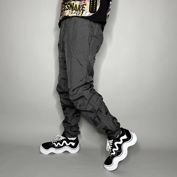 Sporty Nylon Pants in Deep Smoky Gray for Year-Round Comfort main image 1