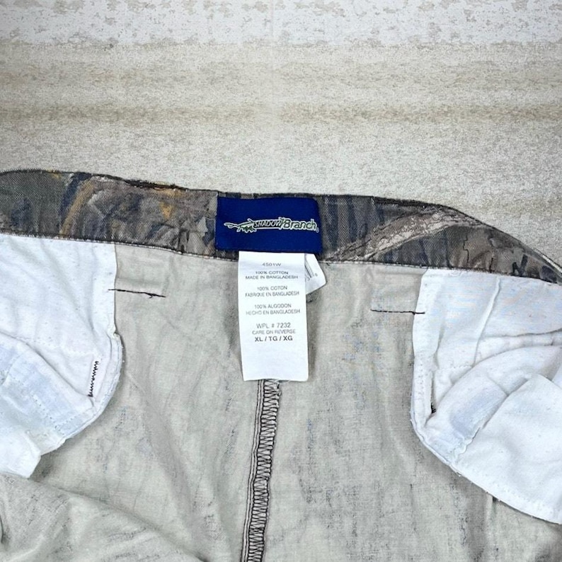 Vintage 90er Jahre Mossy Oak Jagd Camo Taktische Hose 38x32 Baggy Weites Bein Fit Bild 4