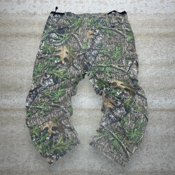 Vintage Mossy Oak Hunting Camo Tactical Pants Bag… - image 1