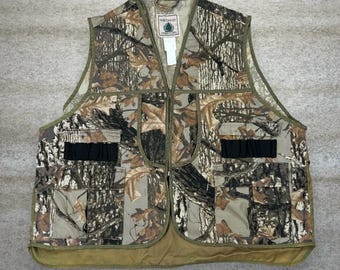 Vintage 90s Northwest Territory Sniper Vest Mens 2XL Hunting Camo Woodland