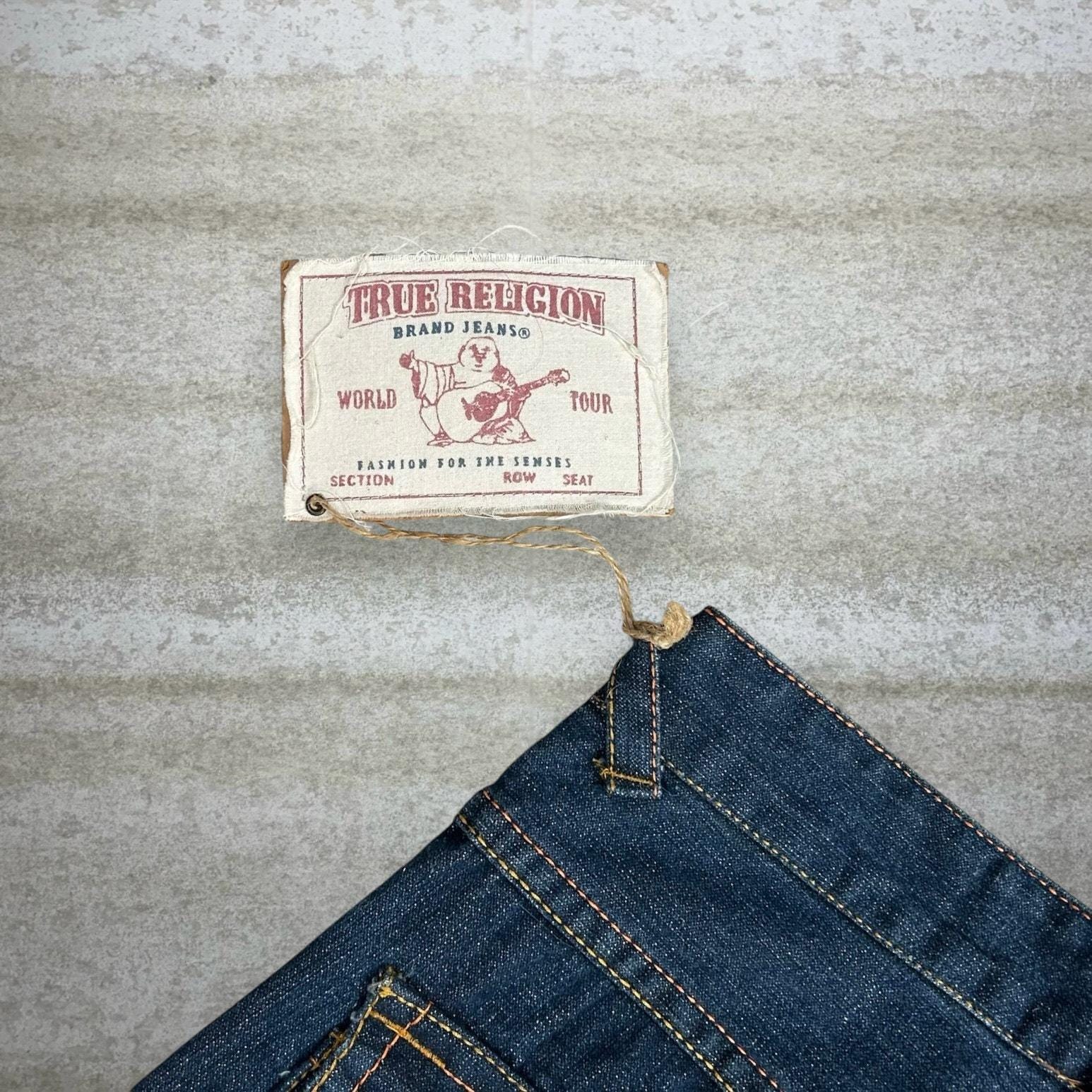 Vintage Y2K True Religion Jeans 30x32 Relaxed Flare Dark Wash Made