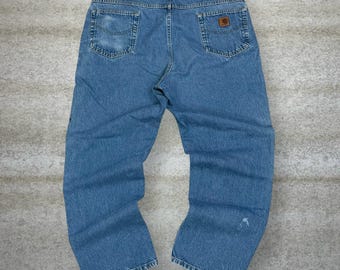 Vaqueros Carhartt vintage de los años 90, corte relajado, lavado claro, 42 x 32