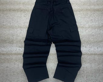 Vintage 90er Jahre Tru Spec Taktische Hose 28x30 Baggy Fit Jet Schwarz Cargos Militär