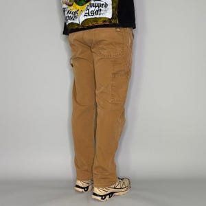 Vintage jaren 90 Dickies Carpenter-broek 32 x 30, regular straight fit lichtbruin werk