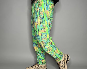 Vintage Surf Style Joggers Heren M Groene Katoenen Joggingbroek Gemaakt in de VS 100% Katoen jaren '90