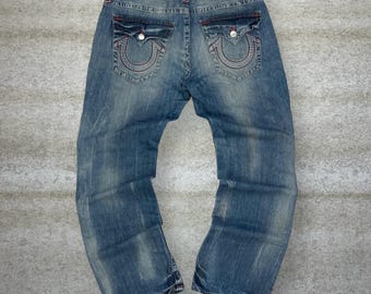 Vintage Y2K True Religion Skater Jeans 40x34 Regular Straight Leg Medium Wash
