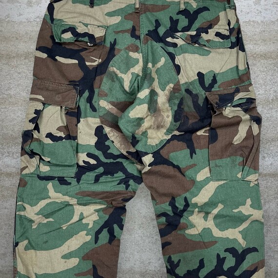 Vintage Military Camo Tactical Pants Baggy Double… - image 6
