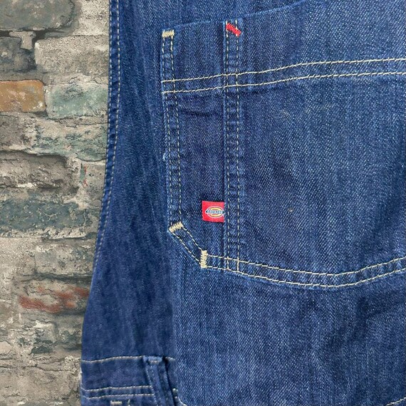 Vintage Dickies Carpenter Overalls Dark Wash Deni… - image 4