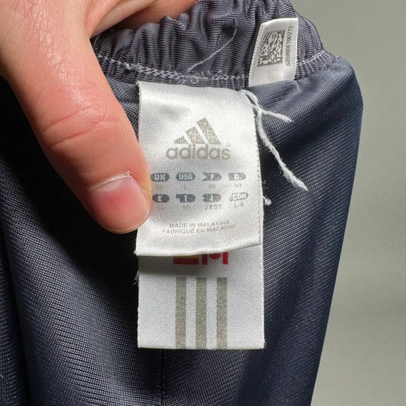 Adidas Sweatpants Mens XL Dark Grey Polyester Black 3 Stripes Baggy Fit