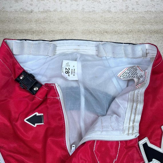 Vintage Y2K Fox Motocross Pants 28x28 Baggy Wide Leg Fit Red Black
