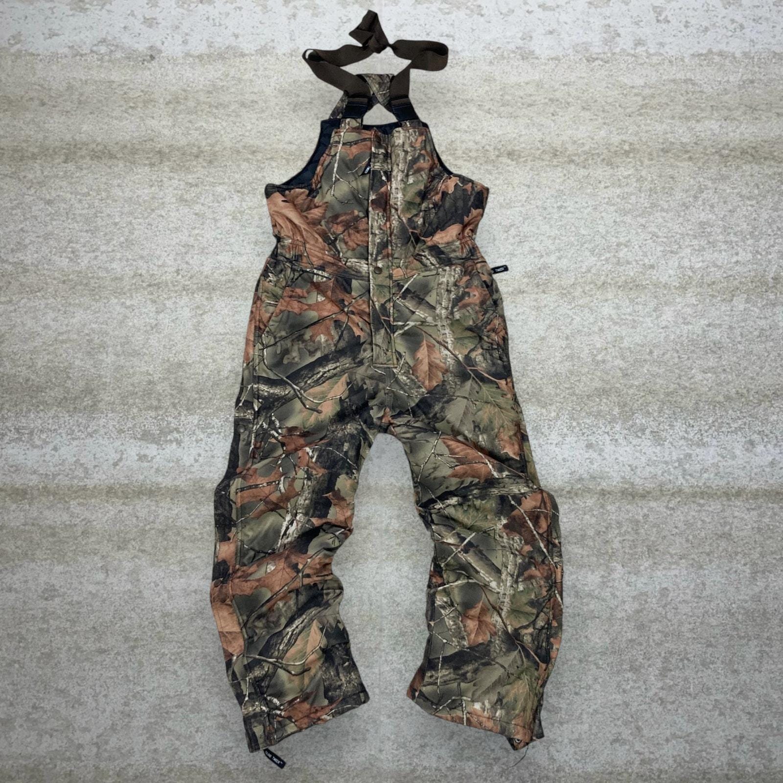 Vintage Trail Crest Hunting Camo Overalls Baggy Wide Leg