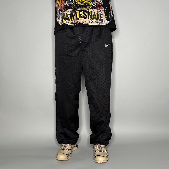 Vintage Nike Breakaway Sweatpants Mens XL Black Polyester Mesh 