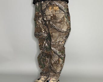 Vintage jaren 90 Wrangler Realtree camouflagejeans 44 x 30 baggy wijde pijpen boscamouflage