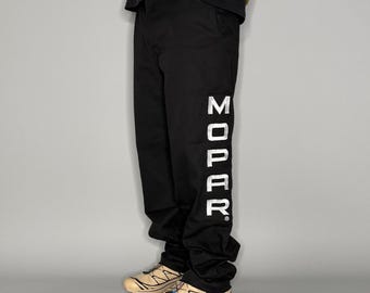 Vintage 90-tals Mopar Khaki byxor 40x30 Regular Rak Ben Passform Jet Black