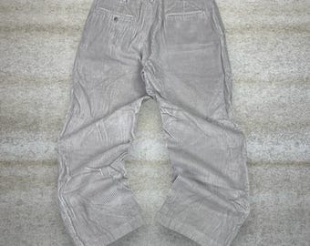 Pantalones de pana Lands End vintage de los años 90, 36 x 30, holgados, de pernera ancha, de algodón color canela
