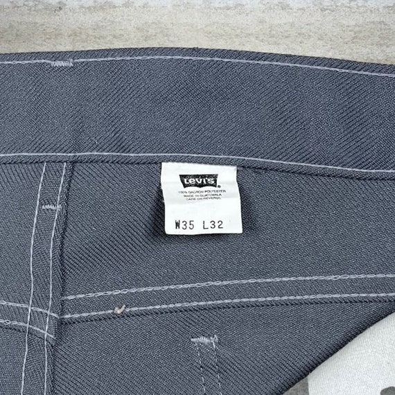 Vintage Grey Levis Dress Pants Straight Fit Black… - image 4