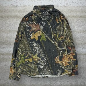Vintage 90er Jahre Mossy Oak Shirt Herren XL Jagd Camo Baumwolle Langarm Bild 2