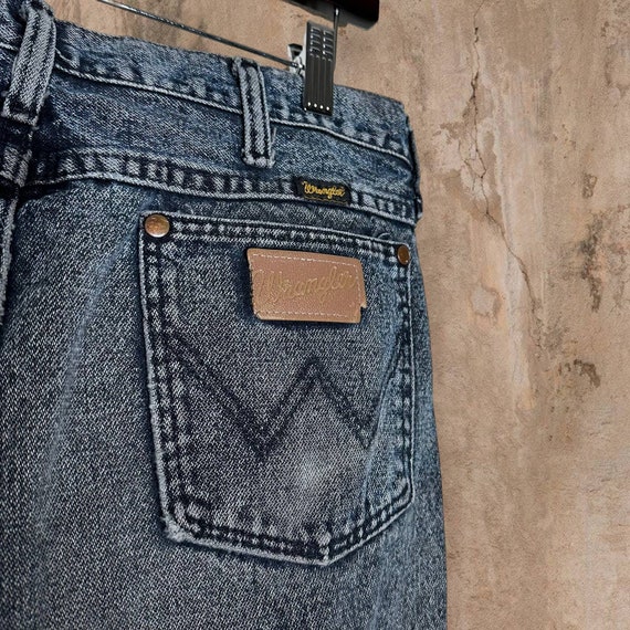 Vintage Wrangler Jeans Slate Blue Wash Straight F… - image 5