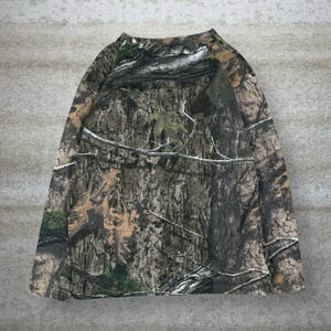 Vintage 90s Mossy Oak Shirt Mens L Hunting Camo Cotton Long Sleeve Woodland image 2