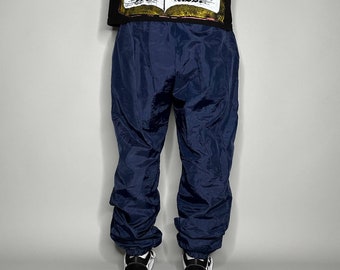 Vintage Track Pants Navy Blue Nylon Joggers Energy Zone Vintage Track Pants Navy Blue Nylon Joggers Energy Zone