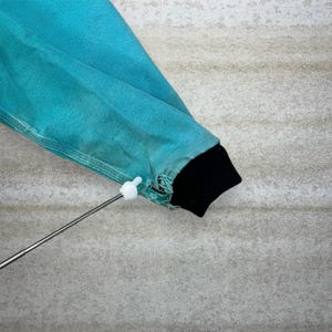 Vintage 90s Carhartt Jacket Mens L Light Blue Cotton Canvas Mesh Lined Hooded image 6