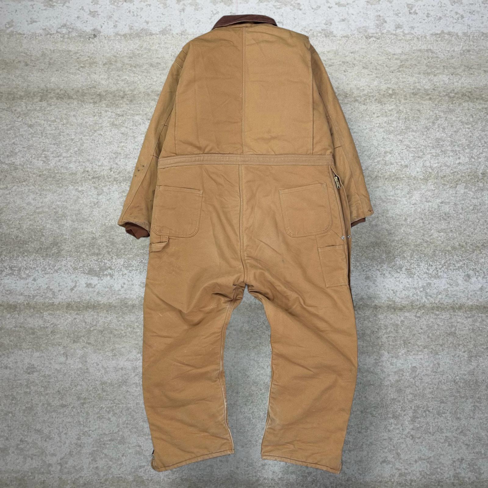 Vintage 90s Carhartt Coveralls Mens 2XL Baggy Tan Double Knees
