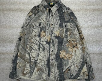 Chemise Camouflage Mossy Oak – Homme XXL – Manches Longues – Vert Forêt