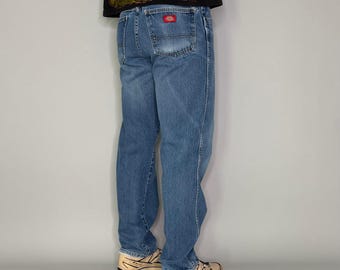Vintage Y2K Dickies Jeans 32x32 Relaxed Fit Medium Wash Denim