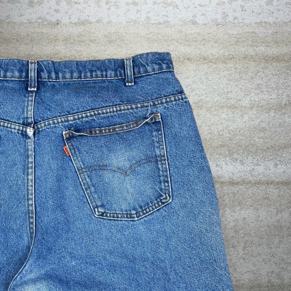 Vintage Orange Tab Levis Jeans Straight Fit Mediu… - image 3